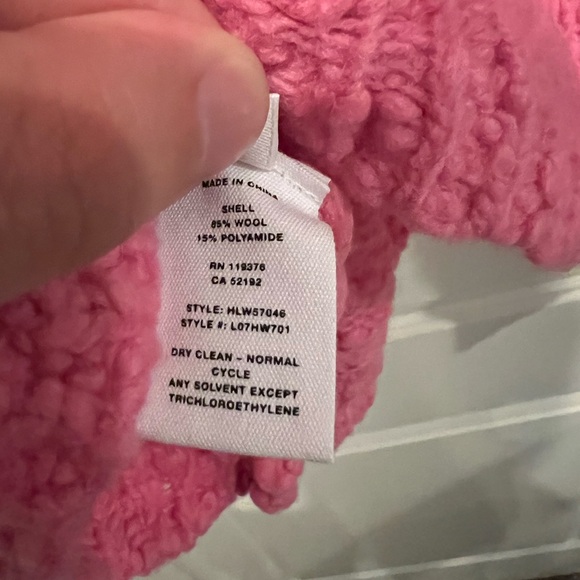 NEW Helmut Lang Pink chunky wool sweater - Picture 11 of 11